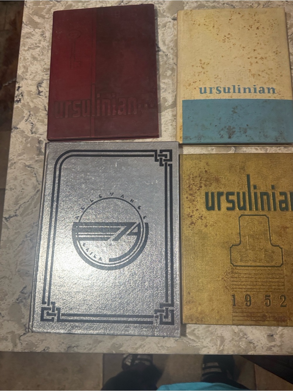 Vintage Yearbook Collection - Red, Cream, Blue, Silver, Gold 1951,52,53,74 Ohio
